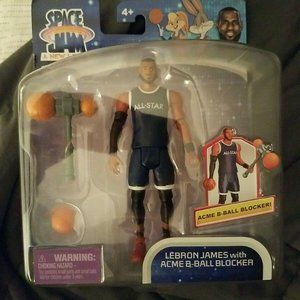 Space Jam A New Legacy Lebron James Acme B-Ball Blocker Action Figure Set New